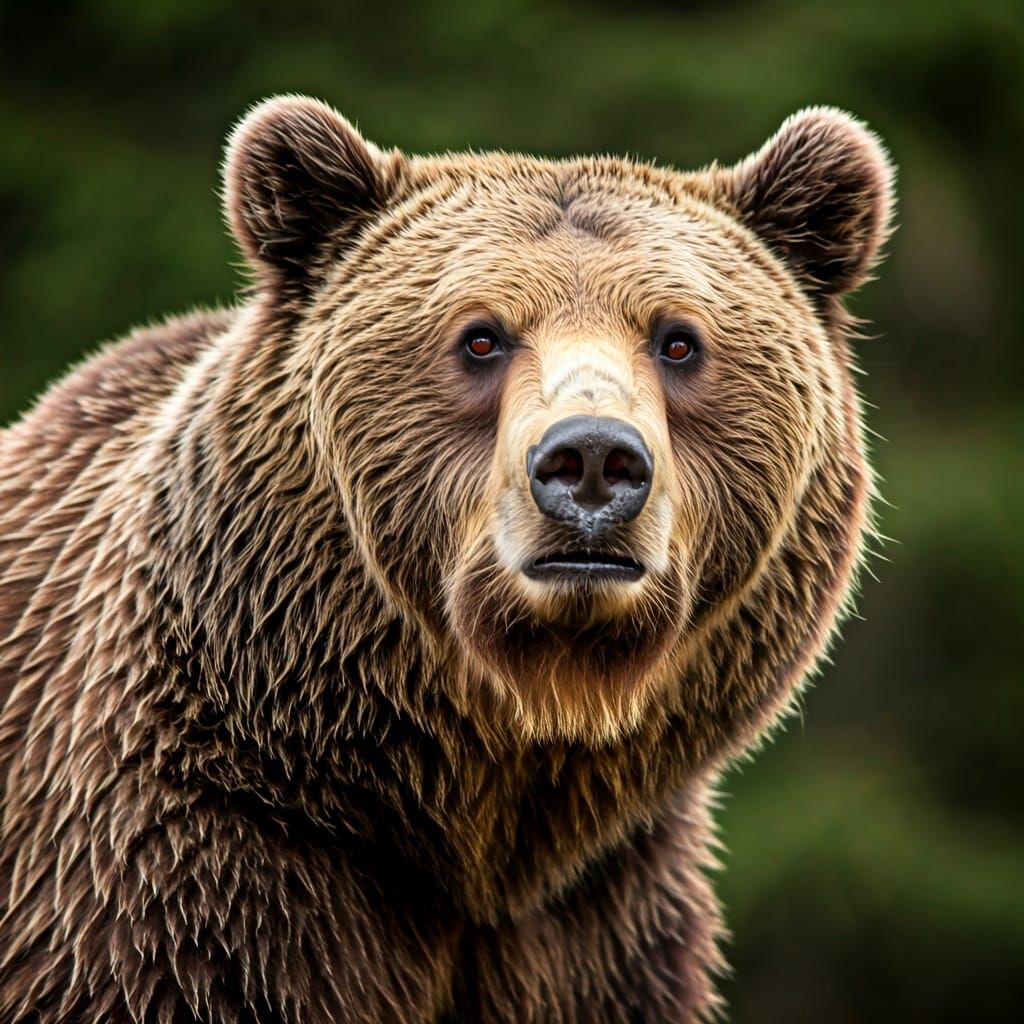 AI Generated Grizzly Bear in the Wild