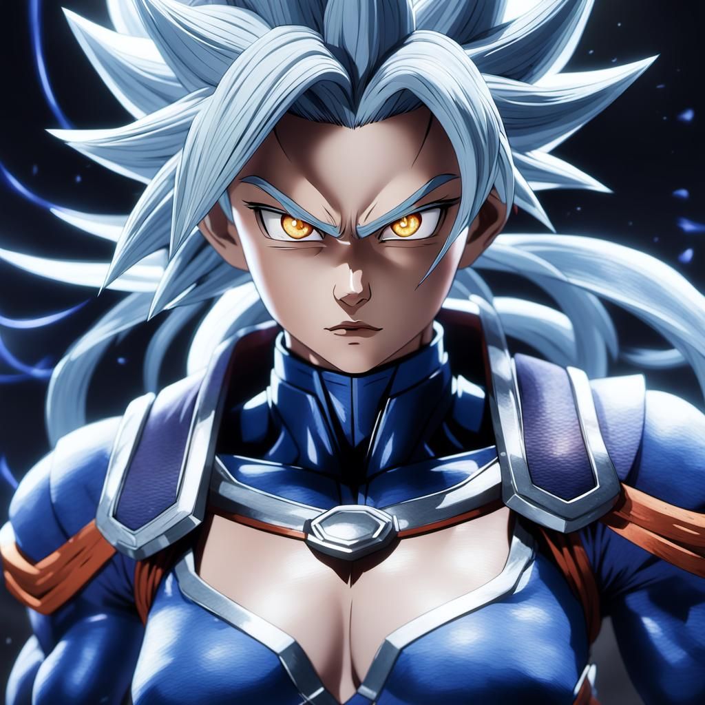 Ultra Instinct Heroine Saiyan in 3D Anime Art