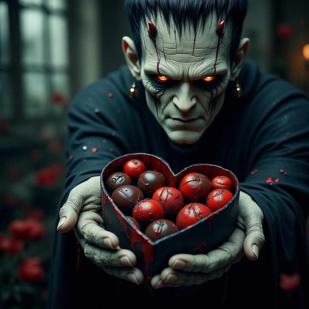 Frankenstein Offers Heart Box of Chocolates