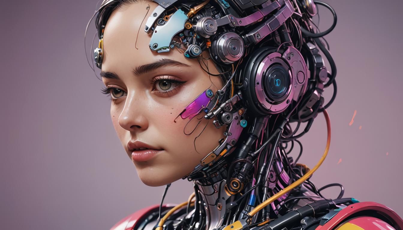 Hyperrealistic Chatbot Choking Concept Art