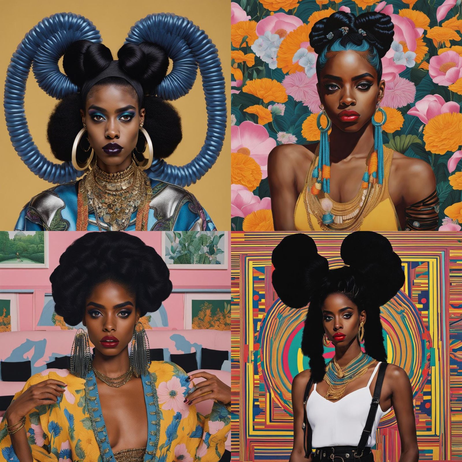 Inspired by Juliana Huxtable: An AI Art Rendition