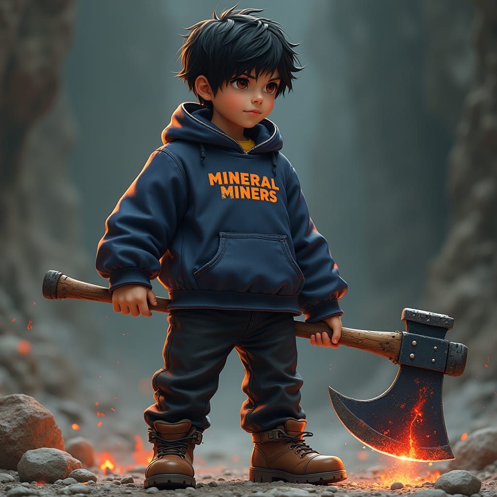 Heroic Miner in Industrial Fantasy Gear