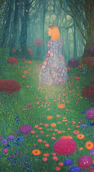 Enchanted Forest Network in Magical Realism Style