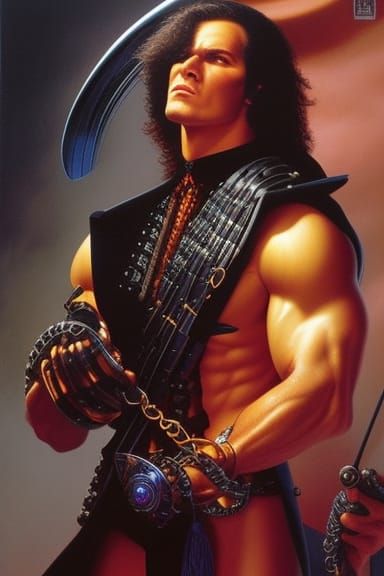 Dark Fantasy Portrait in Gerald Brom Style