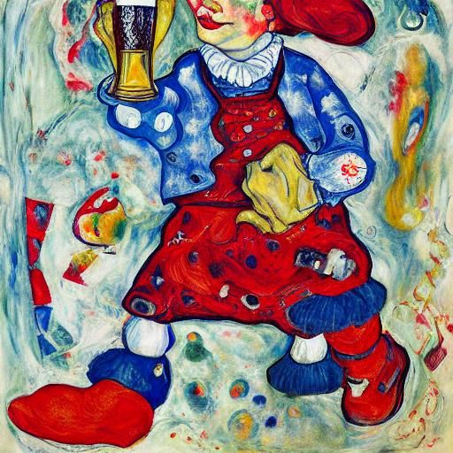 Mouse Oktoberfest Celebration in Expressionist Style
