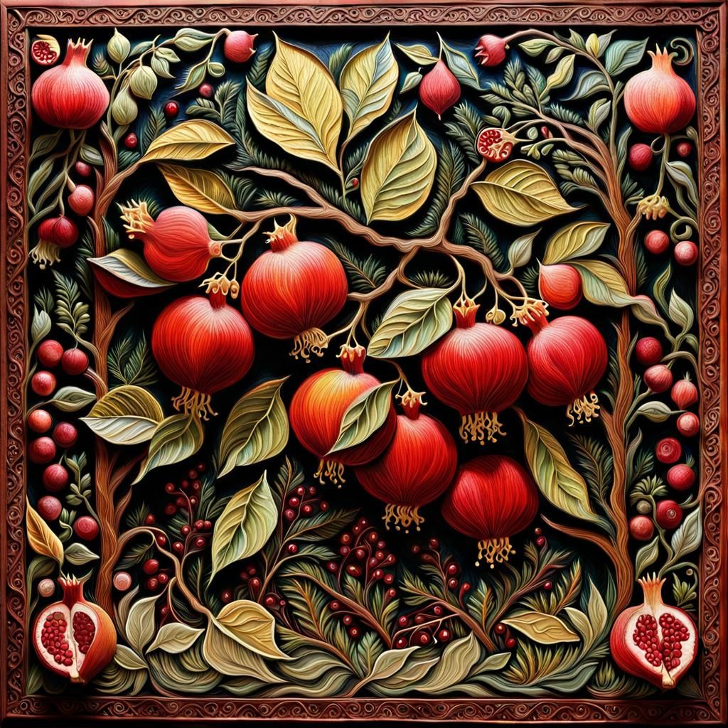 Lush Garden in Trapunto Art Style