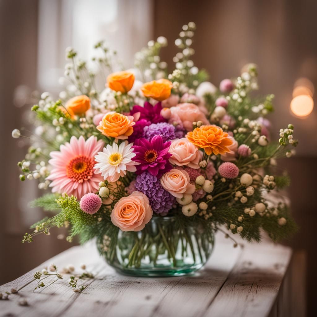 Beautiful Floral Arrangement in Professional Photography Sty...