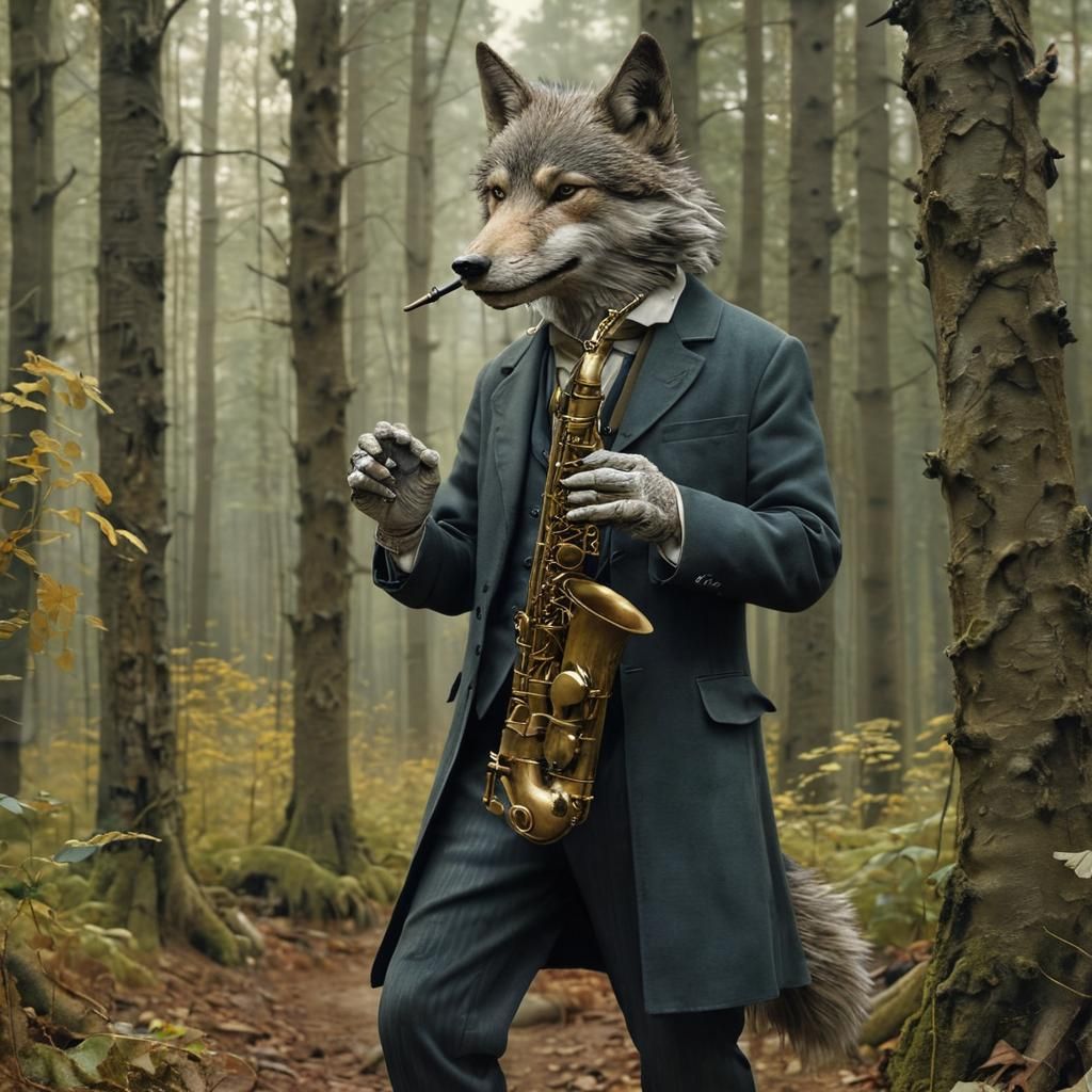 Wolf jazz player