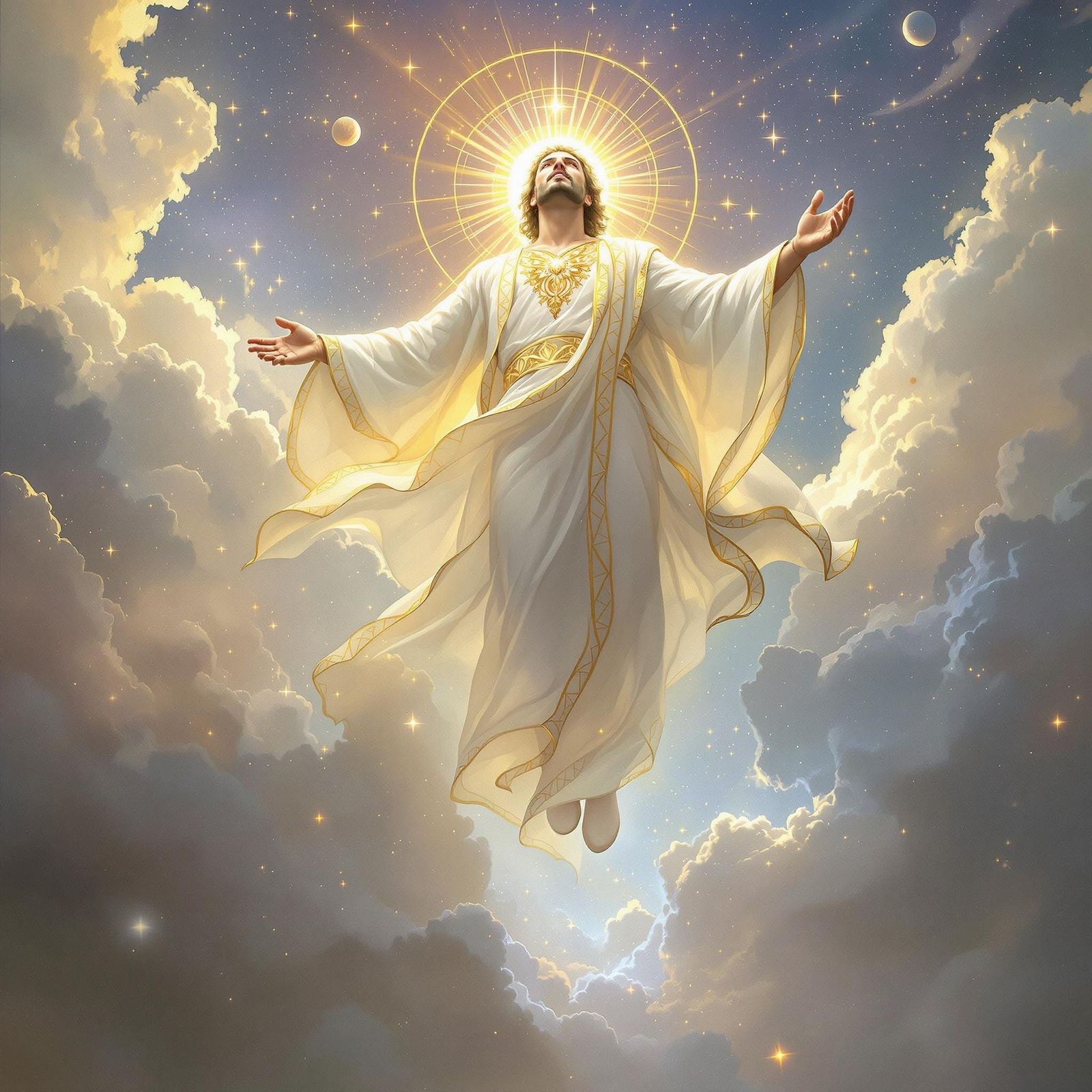 Ethereal Ascension in Heavenly Aura