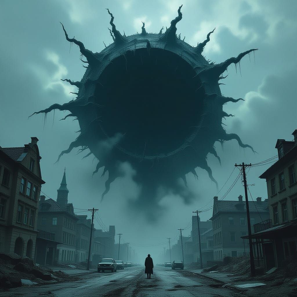 Ominous Black Hole Looms Over Cursed City