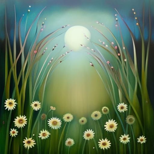 Wildflower Garden Impressionistic Style