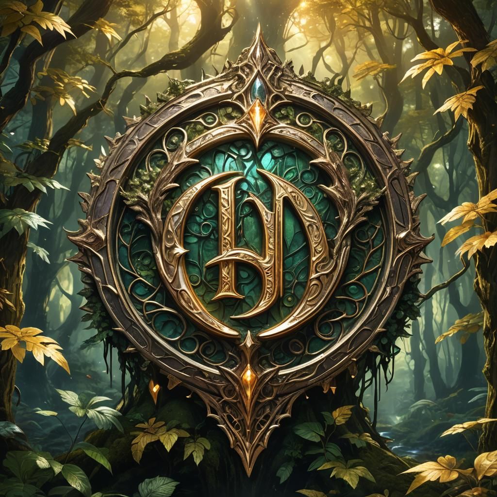 Mystical ArtiSight AI Studio Logo in High-Fantasy Forest
