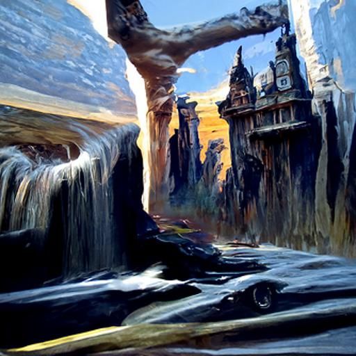 Evocative Oil Painting of Fleeting Time