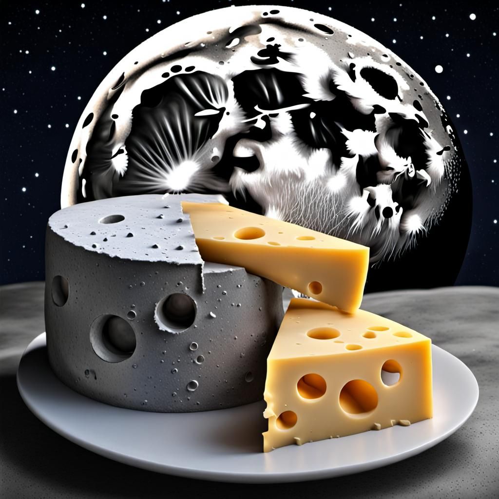 The Moon Made of Cheese: AI Interpretation