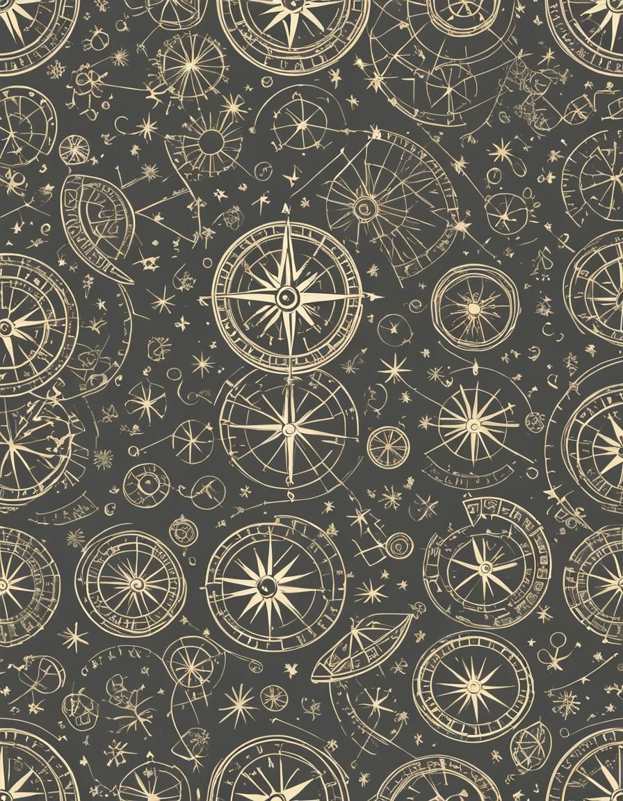 Compass-Inspired Repeating Pattern Designs