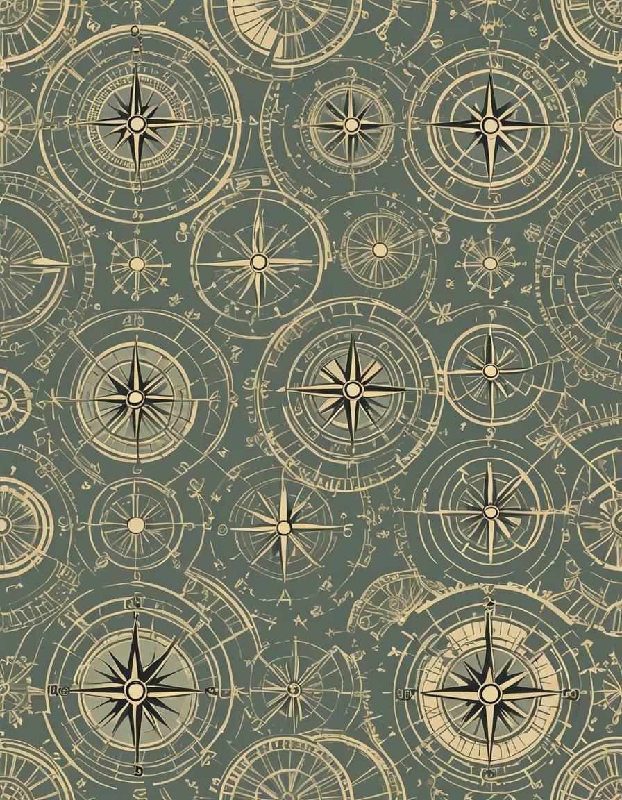 Compass-Inspired Geometric Pattern Design