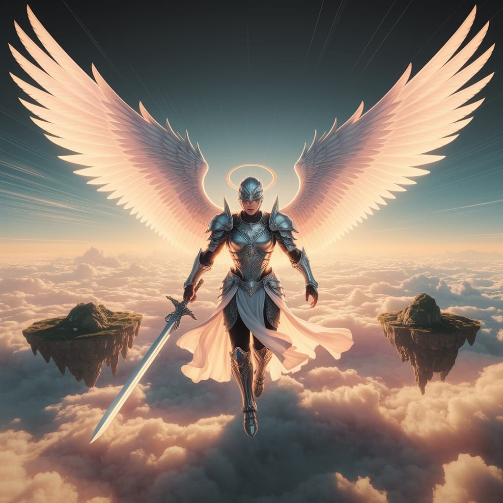 Angel of War in Ethereal Realms