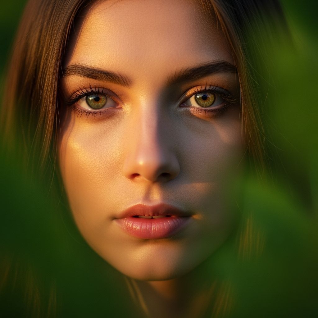 Golden Hour Portrait of a Young Lady with Soulful Eyes