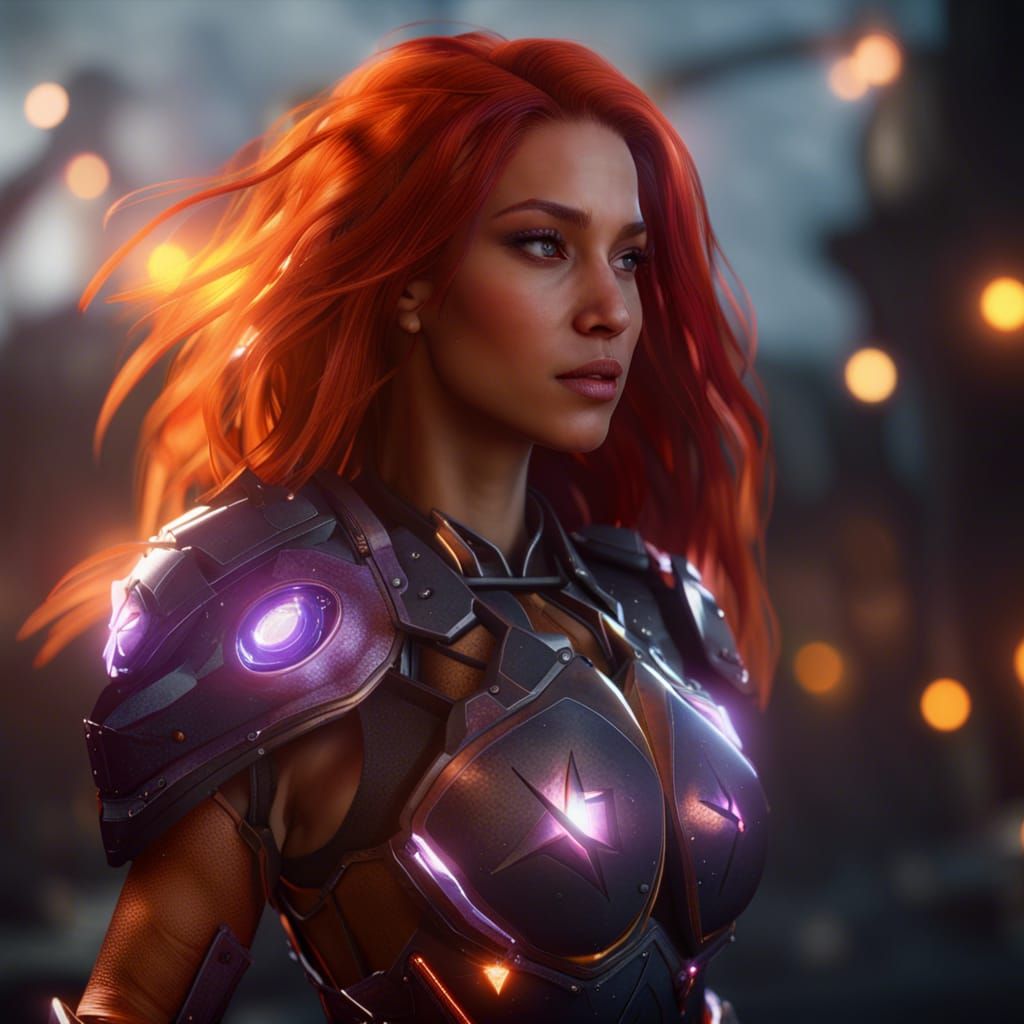 Starfire in Epic 3D Videogame Style