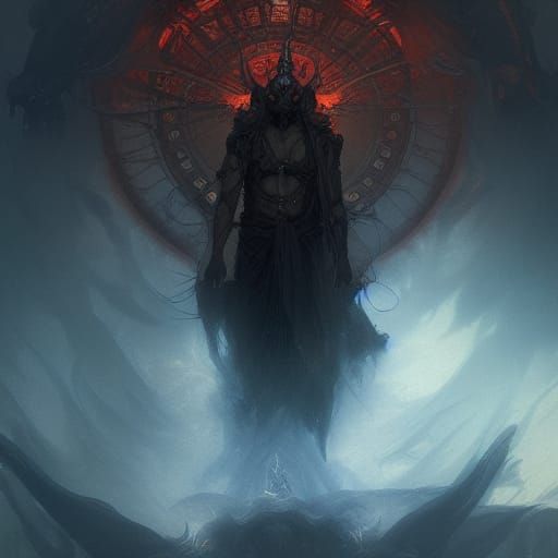 Hell God in Dark Fantasy Concept Art