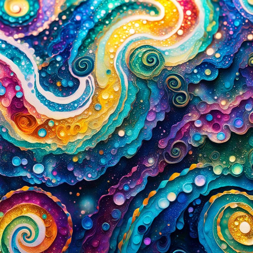 Polychromatic Expressionist Abstract Art in Neo-Impressionis...