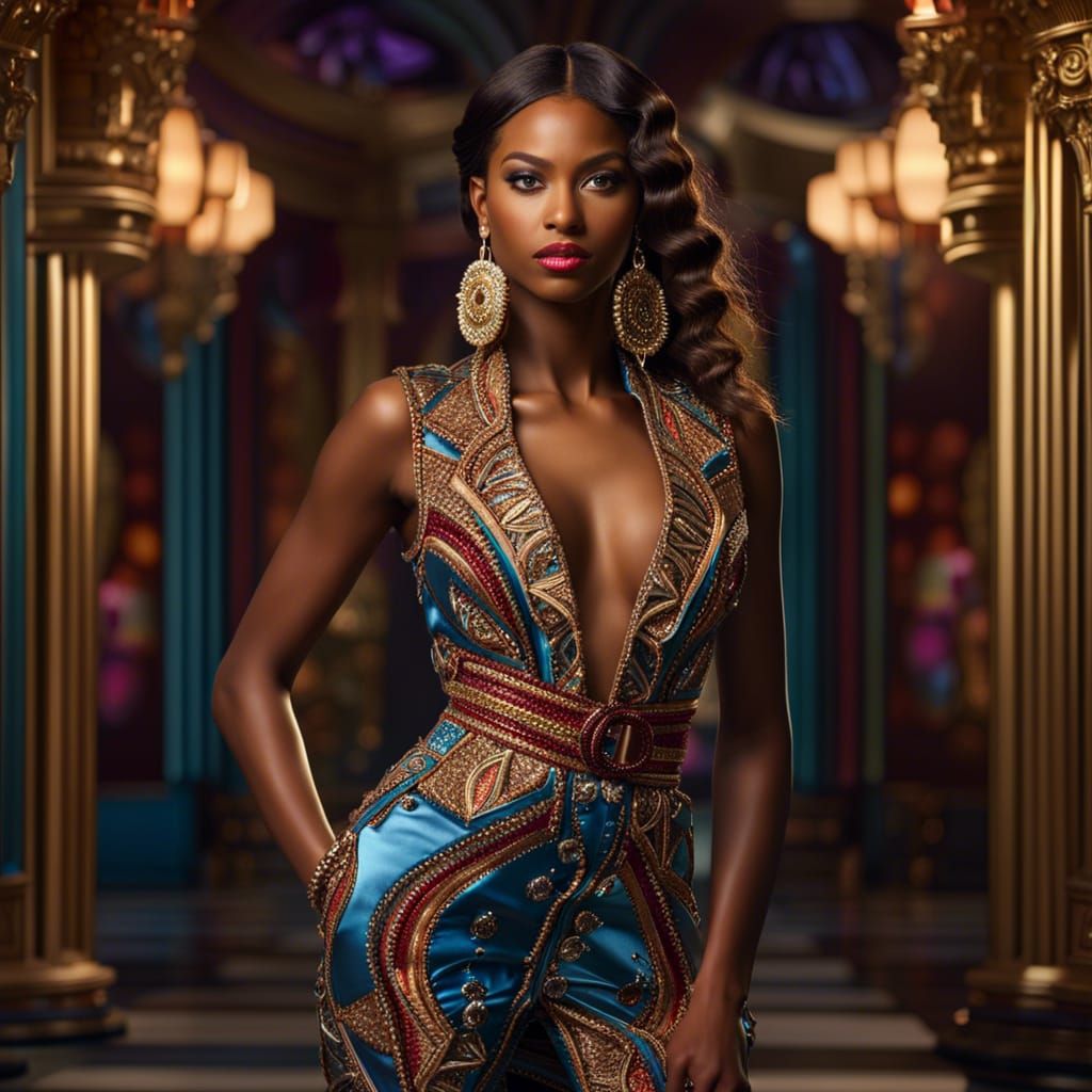 Hyperdetailed Fashion Model on Runway in 8K