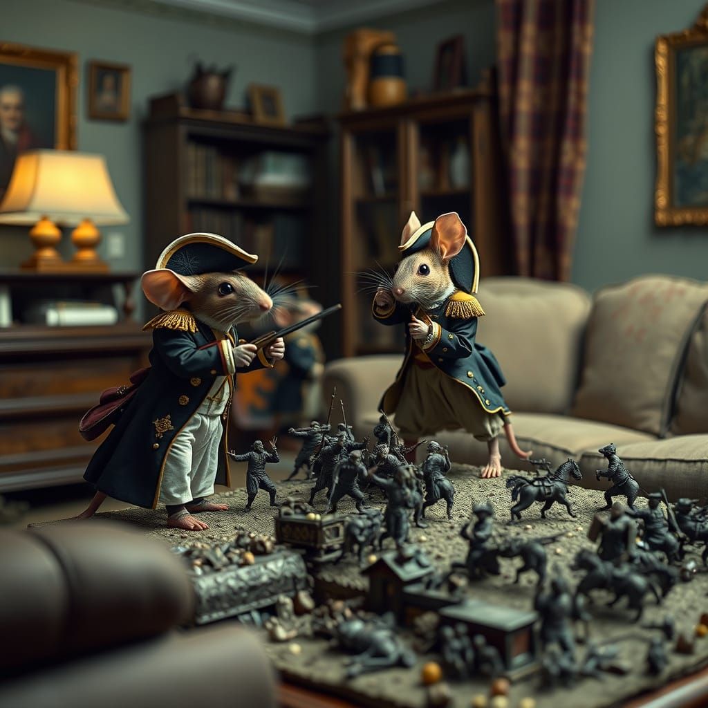 Mice Recreate Waterloo in Hyperrealistic Diorama
