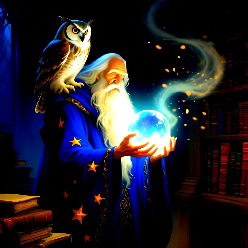 AI Generated Wizardry Scene