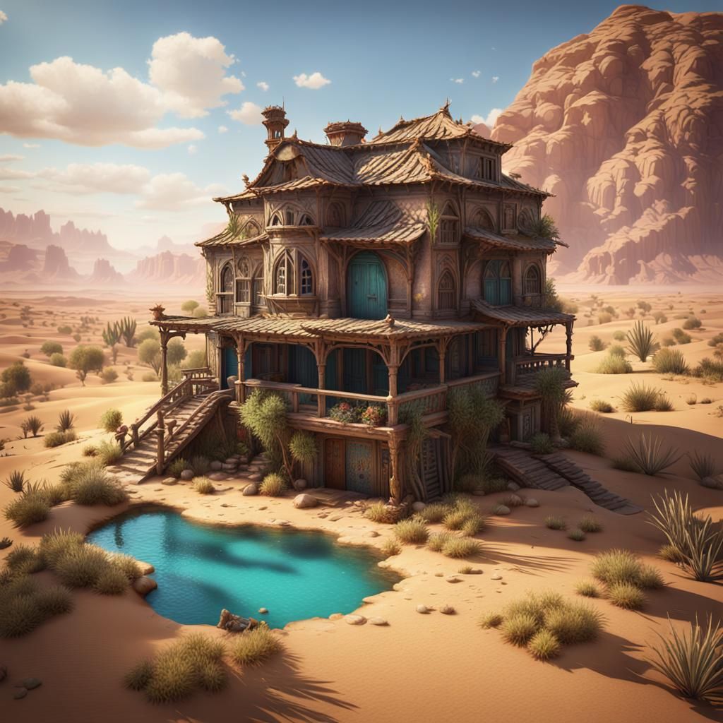 Desert Oasis: A Multi-Story House in Unreal Engine