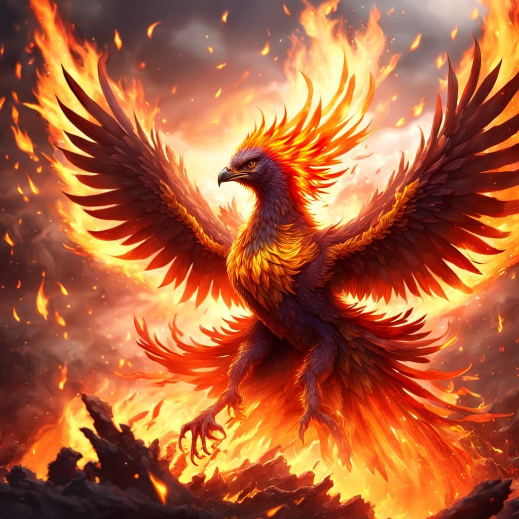 Phoenix Rising: Epic Fantasy Art in Fiery Hues