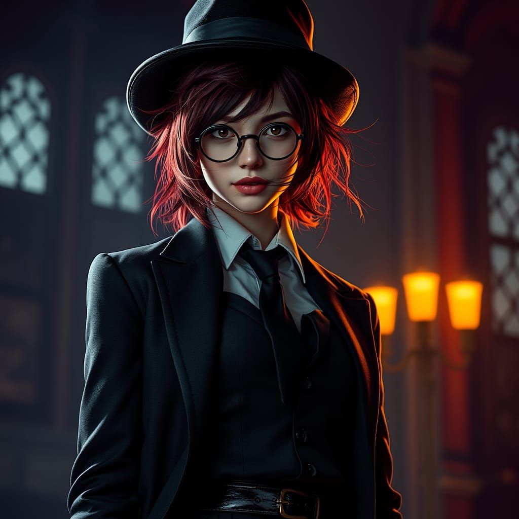 Gothic Vampire Hunter in Dark Fantasy Art