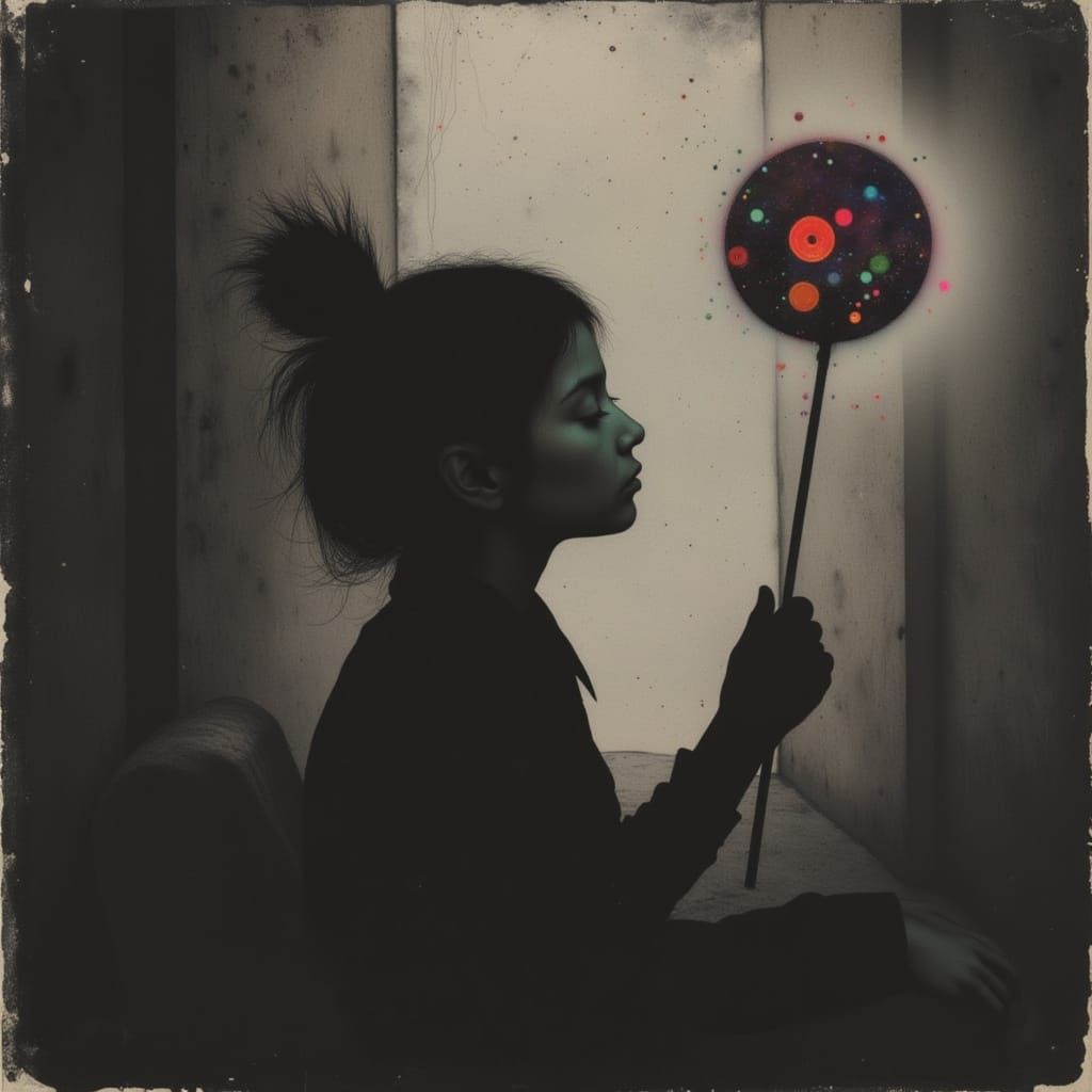 Ethereal Disco Ball Scene in Vibrant Hues