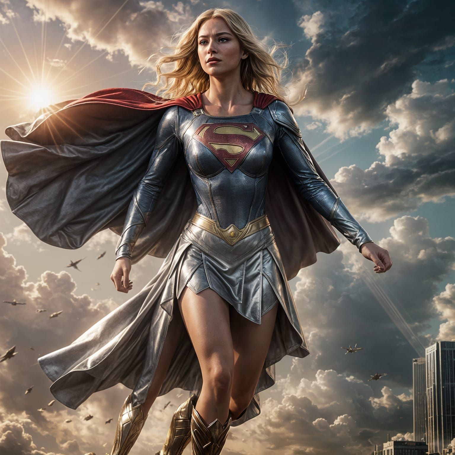 Supergirl Descends From Heaven to Battle Doomsday