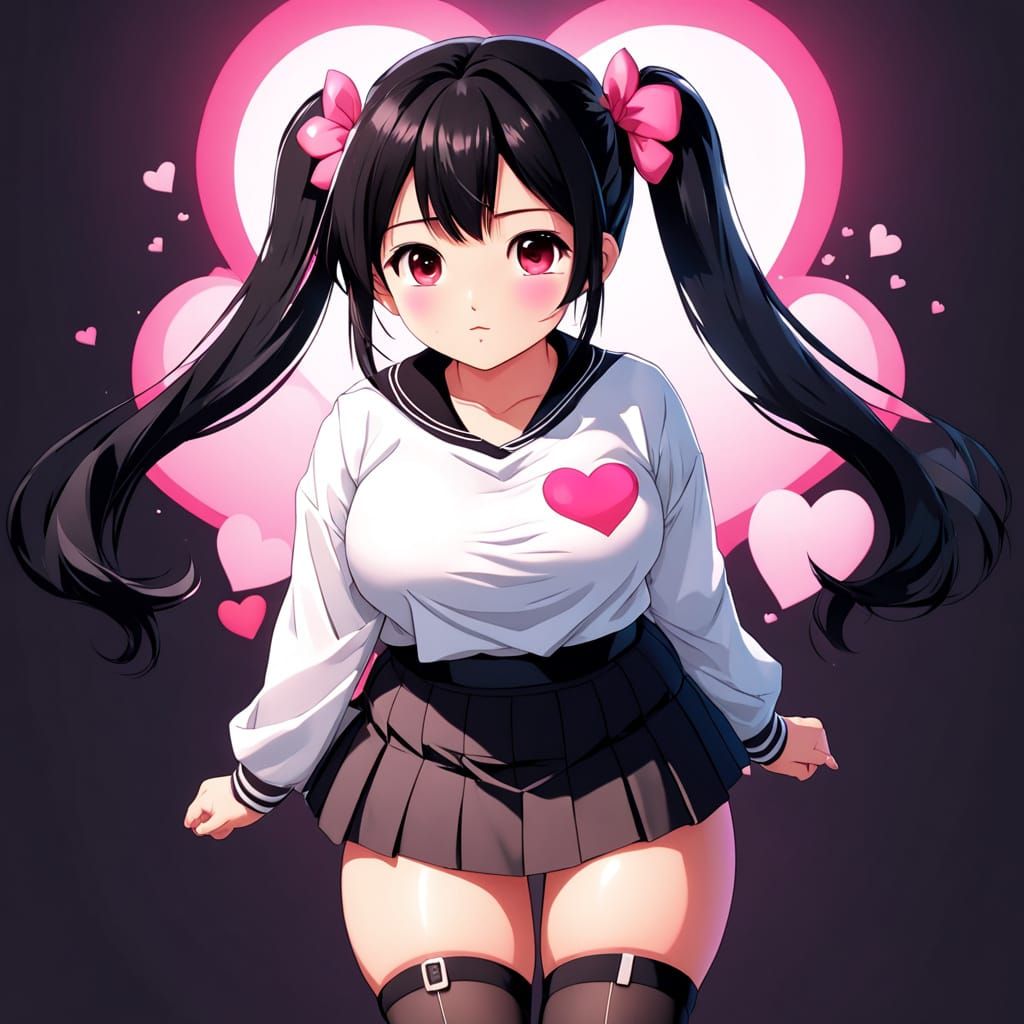 Gorgeous Anime Supermodel with Twintails