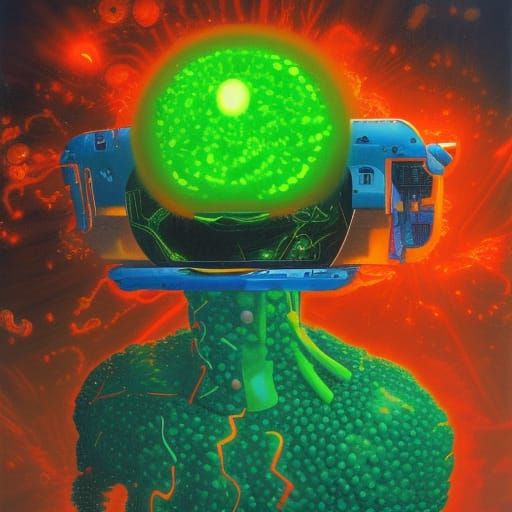 Cyborg Turkey Space Travelers in Marvel Comic Style