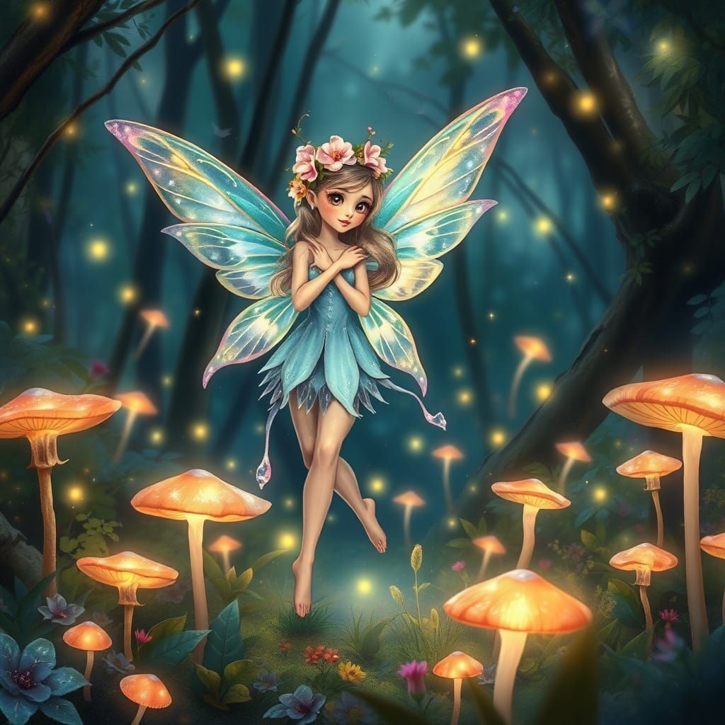 Whimsical Fairy in an Enchanted Forest