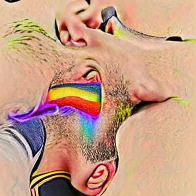 Rainbow Flag Waving in the Sky