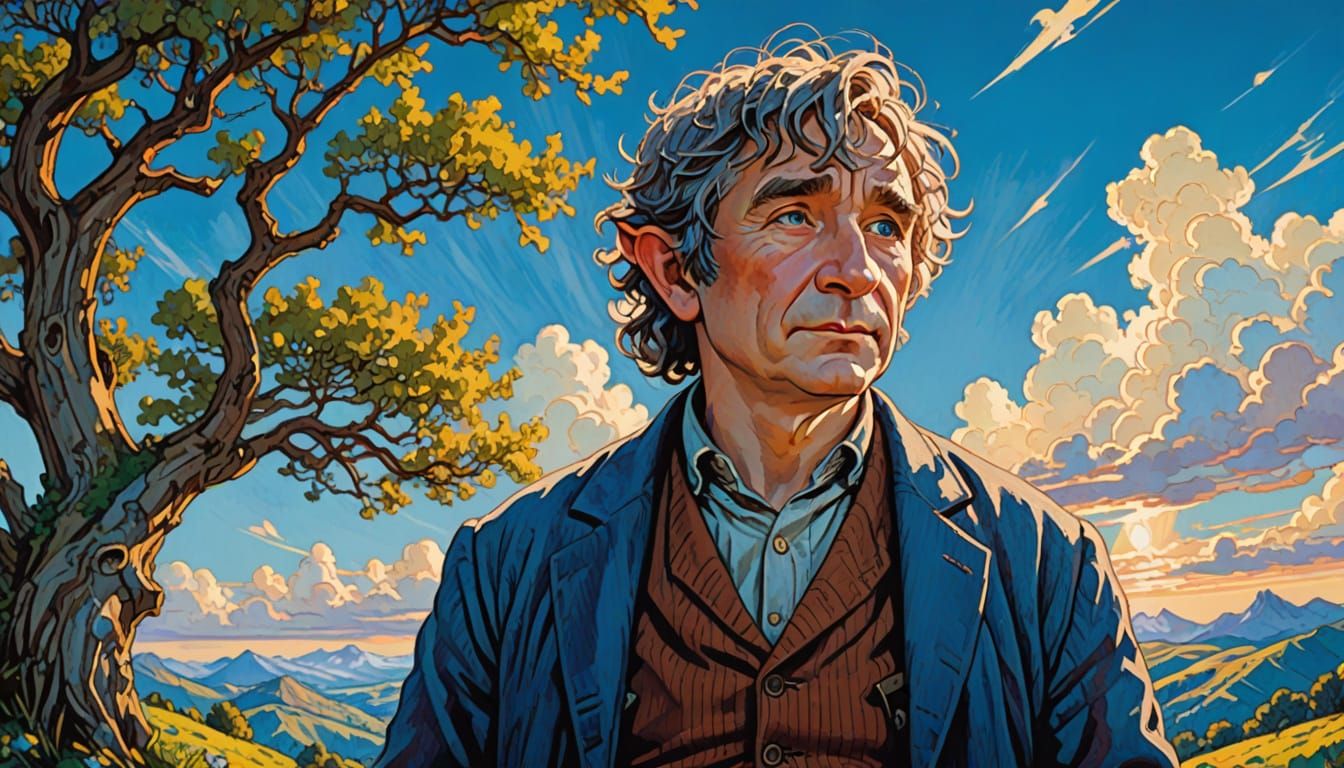 Bilbo Baggins in a Bright Blue Sky