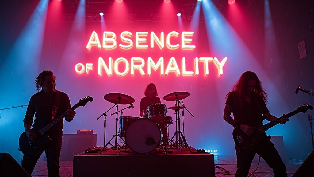 Punk Band on Stage in Cyberpunk Style