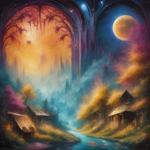 Ethereal Fairy Princess in Harry Clarke Style