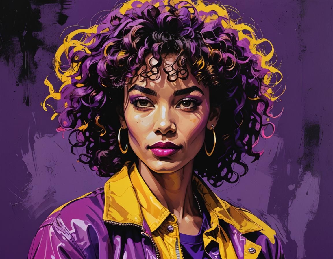 Vibrant Pop Art Portrait of Woman in Bold Colors