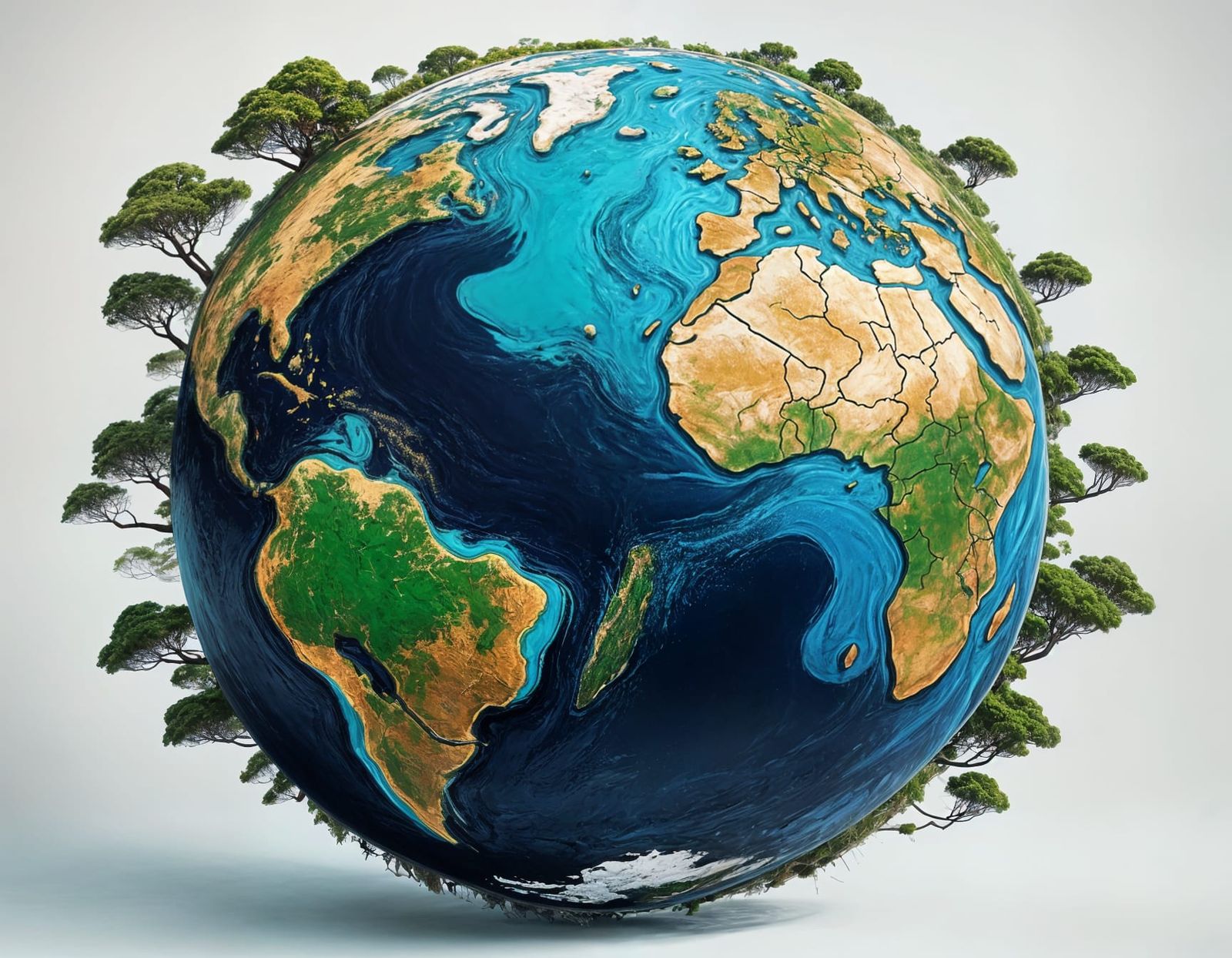 Glitch Art: Distorted View of Planet Earth