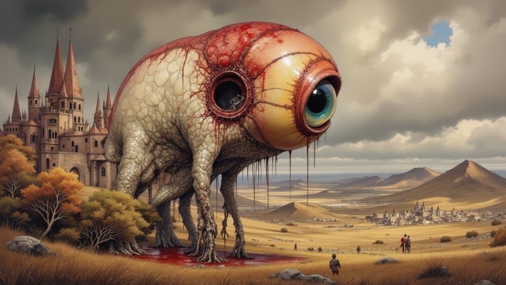 Visceral Biomechanical Eyeball Monster