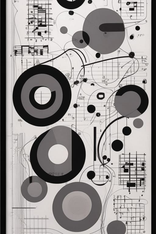 Complex Graphic Score in Black and White