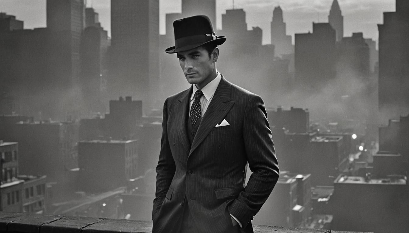 Film Noir Portrait of 1920s Gangster