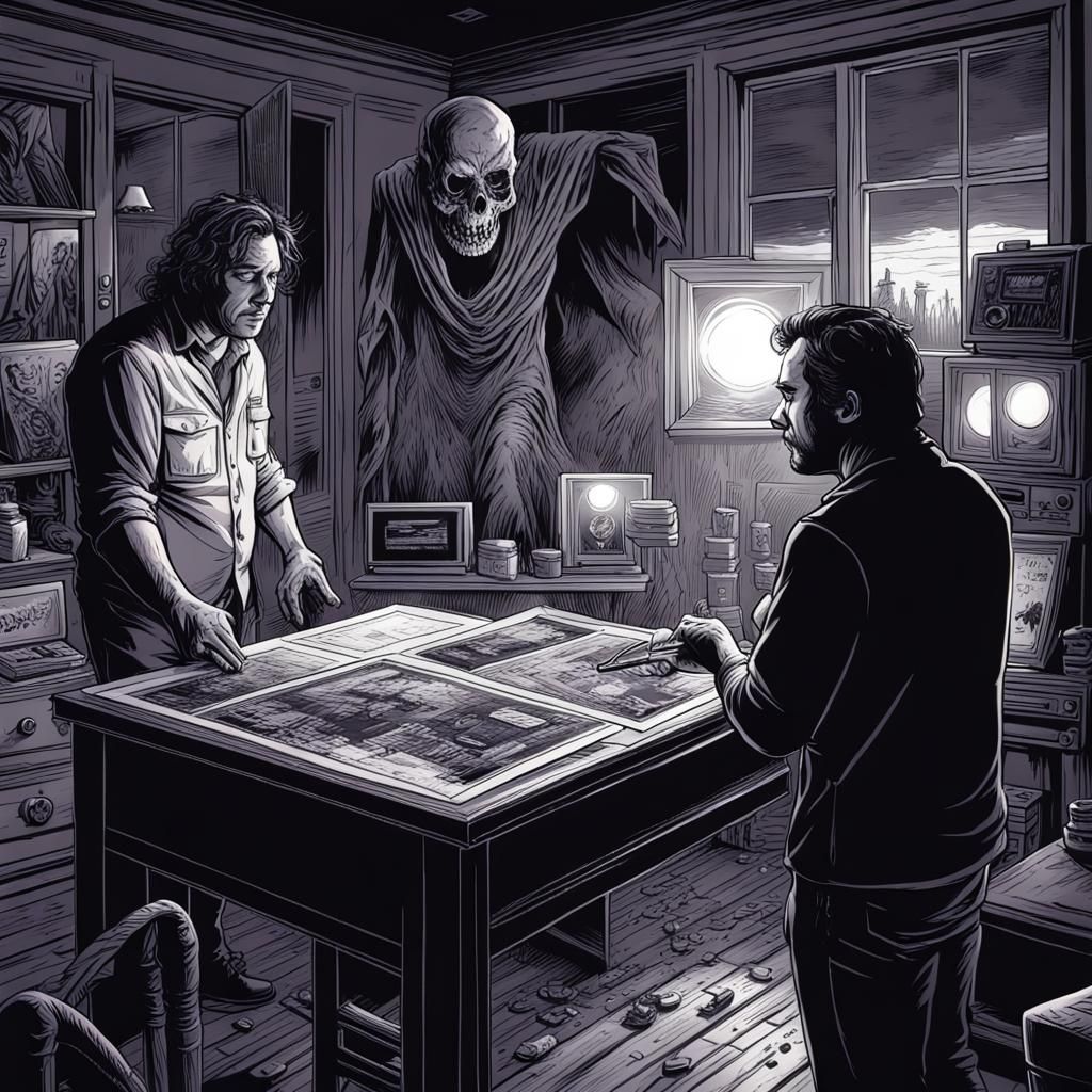 Horror Film Set in Comic Book Art Style