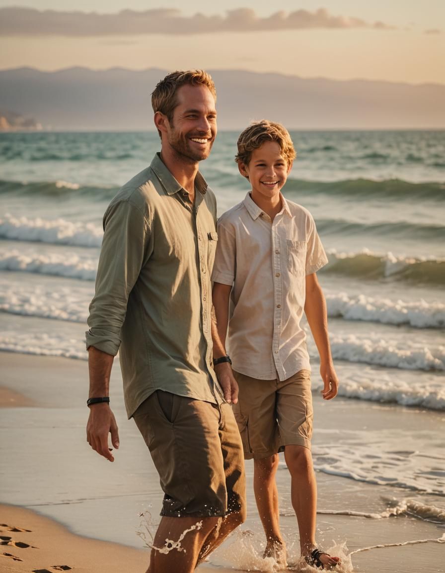 Paul Walker and Son: A Heartwarming Beach Portrait