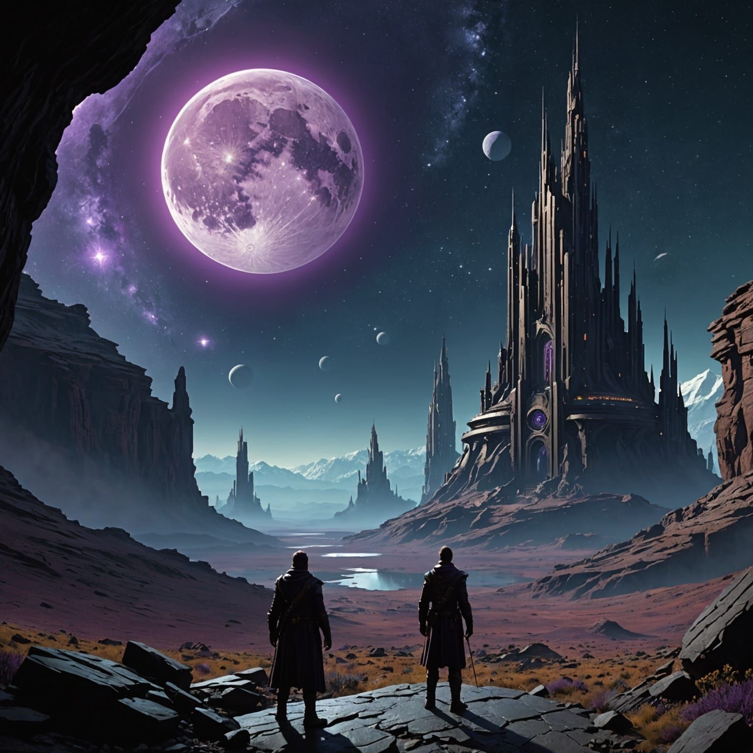 Haunted City on Outer Rim World in Dark Fantasy Style