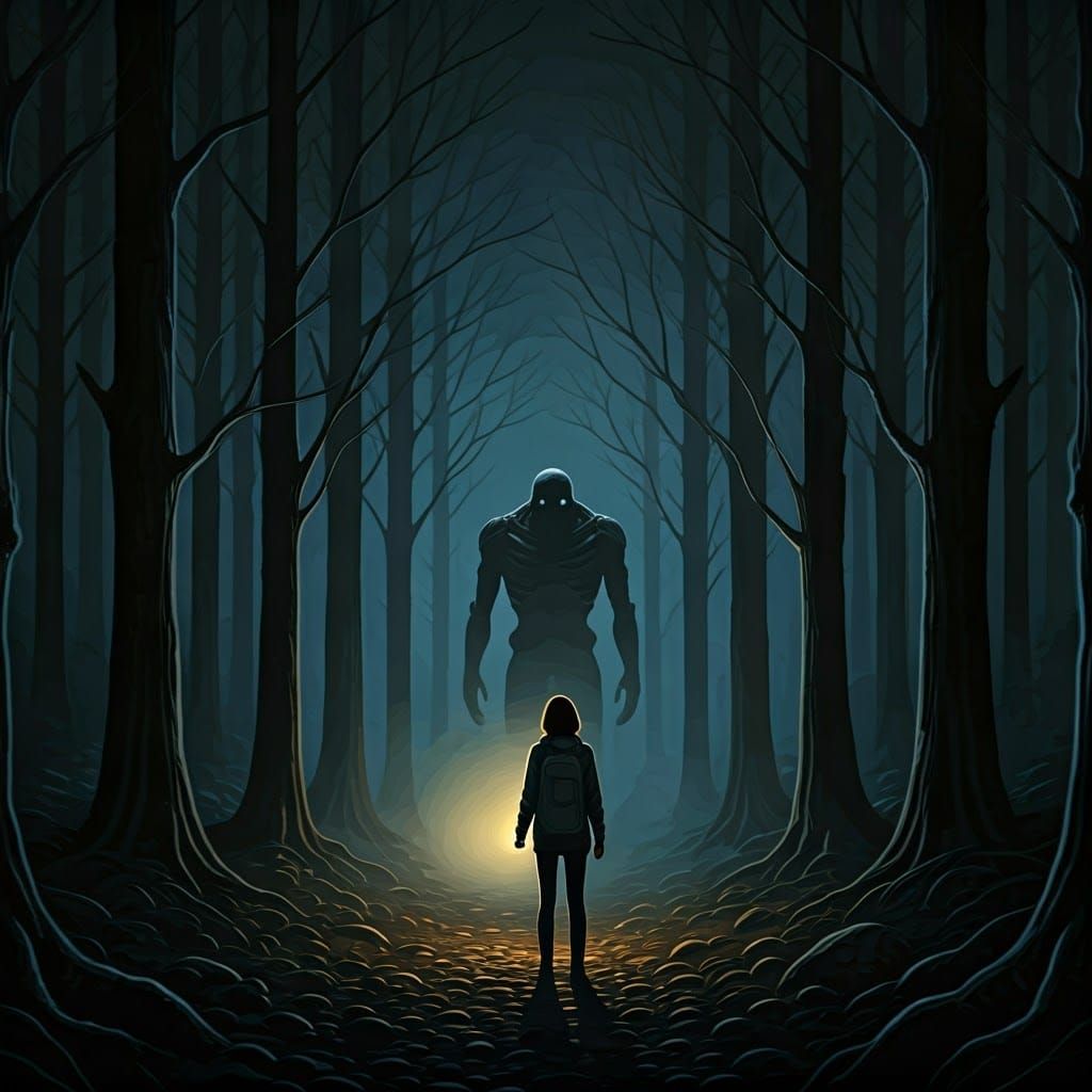 Ominous Forest Horror Inspired by Beksiński