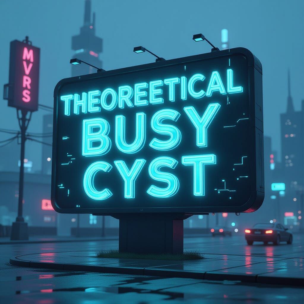 Hospital Sign: Theoretical Busy Cyst in Dystopian Style